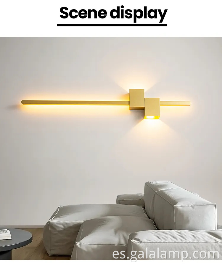 Lámpara de pared de tira minimalista, lámpara de pared de fondo, lámpara de corredor nórdico